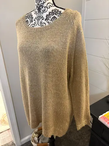 Ny Collection Size XL Tunic Sweater With Bling