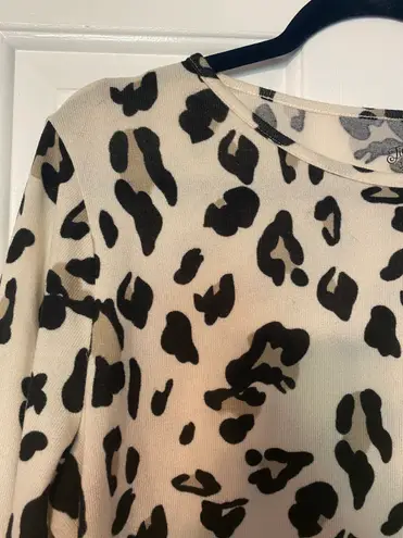 Tickled Teal Leopard Tunic Long Sleeve