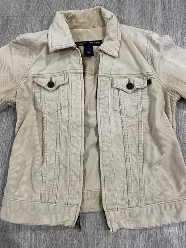 Abercrombie & Fitch Corduroy Jacket Womens XS Tan Trucker Western Y2K Full Zip 07