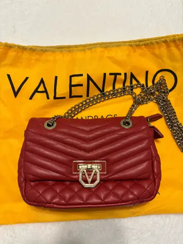 Mario Valentino Valentino Quilted Red Mario Mini Handbag