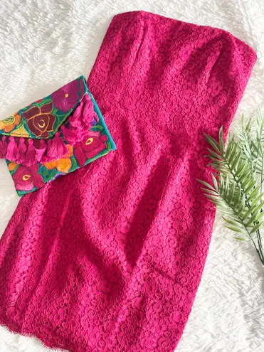 David Meister | Womens Hibiscus Lace Formal Wedding Prom Strapless Bodycon Dress (4) 124D1