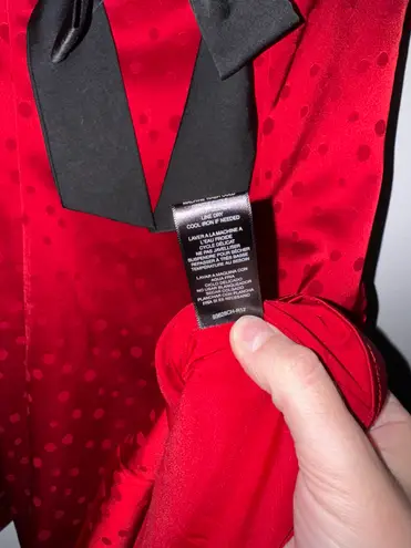 Charles Henry NWT Dot Jacquard Satin Mini Dress XS Red