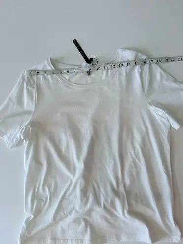 Noisy May White Back Bow Criss Cross Short Sleeve Tee Size Large Designer New