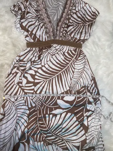 Boston Proper Palm Print Maxi Dress Size XL