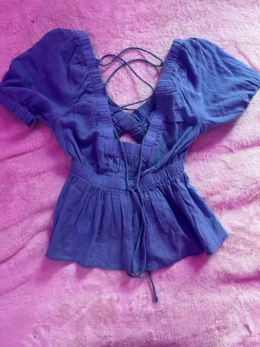 American Eagle Blue Blouse