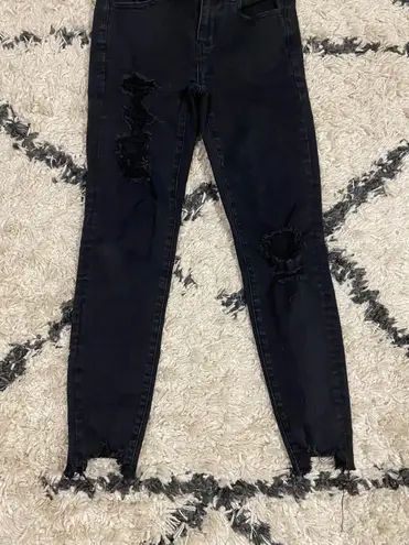 American Eagle Distressed Black Hi-Rise Jeggings