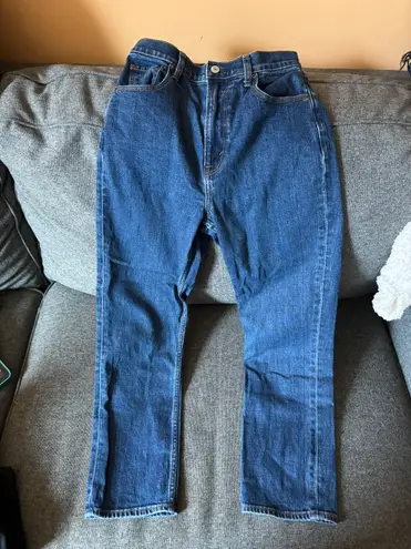 Abercrombie & Fitch Ankle Length Ultra High Straight Leg Jean Curve Love