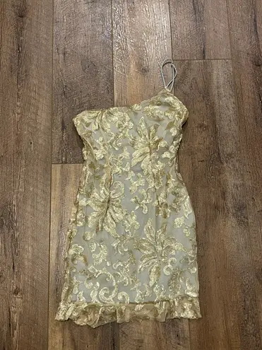 Lucy in the Sky Gold Mini Dress