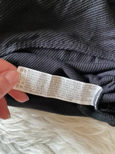 Forever 21 Basic Black Ribbed Bodysuit