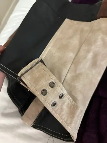 Jaded London Moto Paneled Corset Top