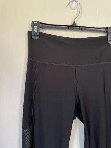 ABS Allen Schwartz Leggings Size Small Black Mesh Cutouts