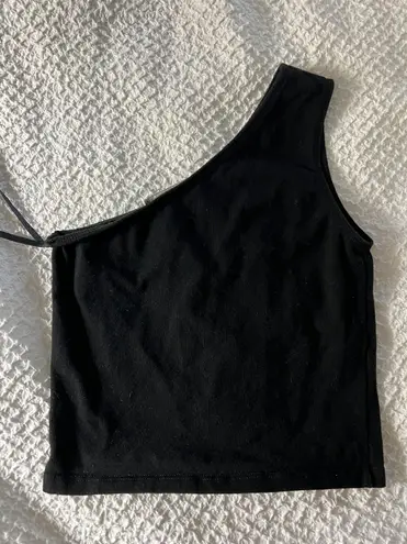 Brandy Melville Black One Shoulder Top