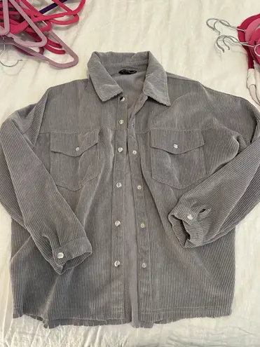 Velvet Heart Lavender Corduroy Button Down 