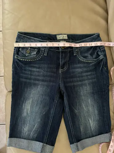 Earl Jean EUC Mid Rise Cuffed Bermuda Jean Shorts