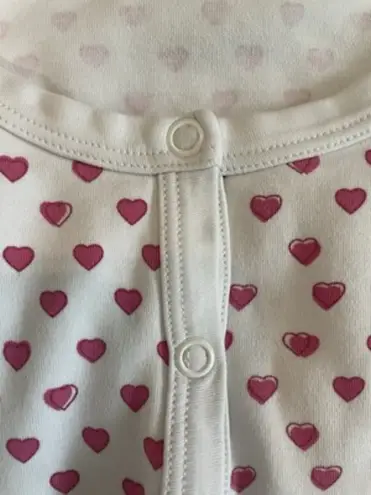 Roberta Roller Rabbit Roller Rabbit Pajama Set Womens Small White Red Hearts 100% Cotton 2 Piece Pants