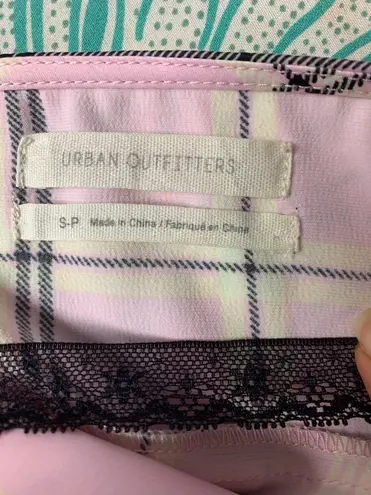 Urban Outfitters Lace Straps Plaid Dress NWOT
