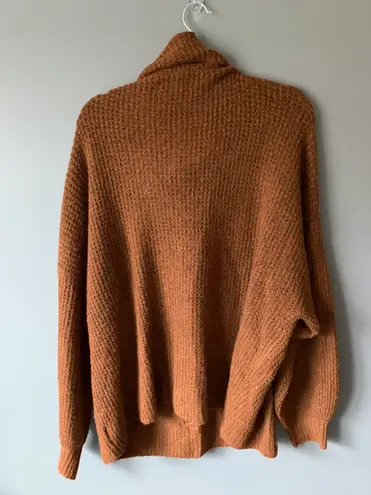 American Eagle Outfitters Oversized Brown Cowl Neck Sweater