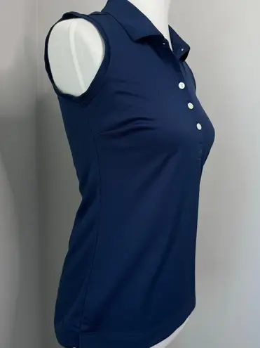 Nike Women’s  Golf Performance Tour Polo Top Dri Fit Sleeveless Blue Size Small