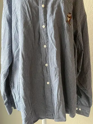 Warner Brothers Vintage 90s Tasmanian Devil from Looney Tunes Cotton Button Down Shirt