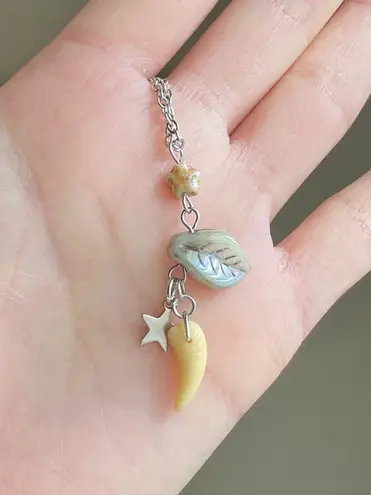 Handmade unique fairy funky Czechs glass beads mix necklace💚🌿