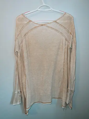 Free People waffle knit top