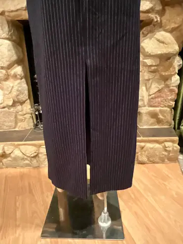 Grey Lab Pinstripe Maxi Dark Navy Skirt