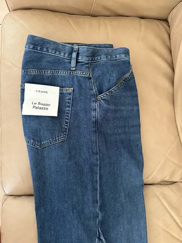 Frame Le Baggy Palazzo Wide Leg Jeans in Bryce. Size 31. MSRP $288