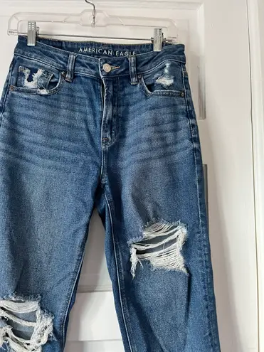 American Eagle Ripped High Waisted Mom Jeans