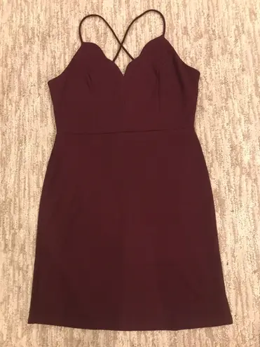 She & Sky Burgundy Dress