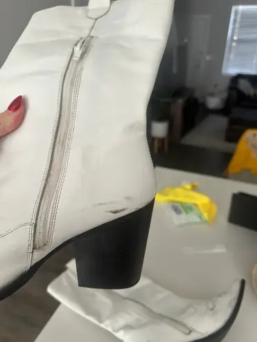 Nasty Gal White Cowboy Boots