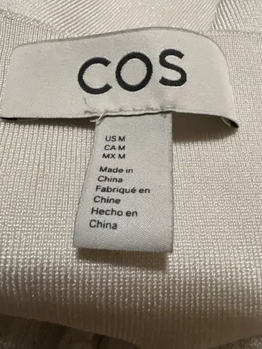 COS Ivory Ribbed-Knit Bralette Top