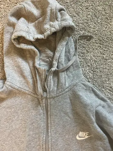 Nike Gray Zip-Up Hoodie