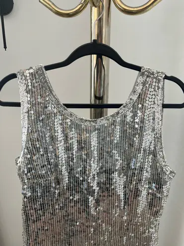 Stenay Silver Sequin Dress Size 10
