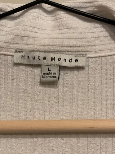 Haute Monde White Ribbed Crop Top