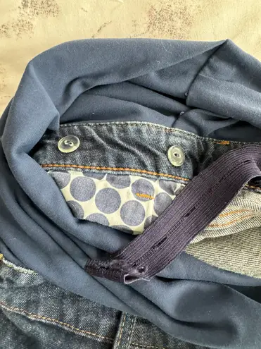 Boden USA Boden Blue Dark Wash Adjustable Straps Full Belly Panel Maternity Jeans, size 6R