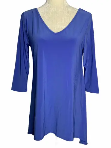 Kristin Crenshaw Handkerchief Hem Tunic Top 20PE Blue