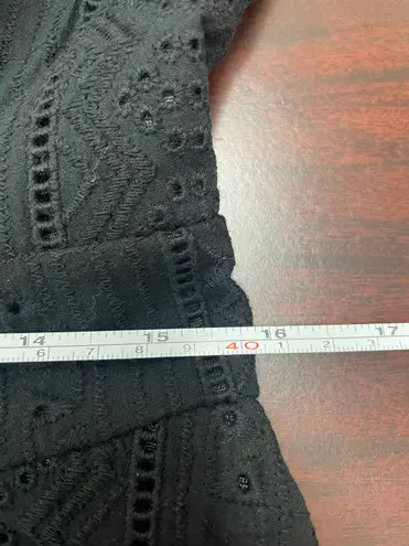 Ecowish Black Ruffle Sleeve A-Line Summer Dress Size Large