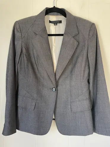 Anne Klein grey wool blend blazer suit jacket stretch lined Women’s size 8P