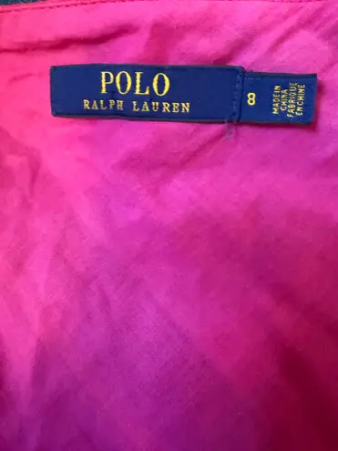 Polo Ralph Lauren Madrid Wrap Maxi Dress 8 Madras Plaid Midi Prep Coastal Pink Blue