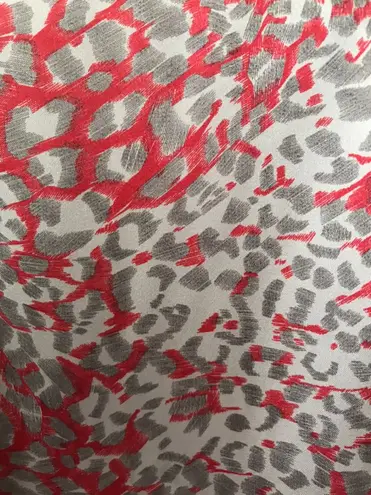 Naked Zebra Animal Print Red Satin Dress