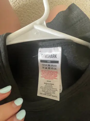 Gymshark Black Gym Shark Cropped Long Sleeve