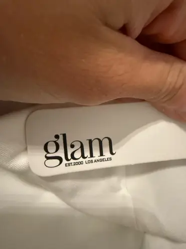 Glam White Wide Leg Palazzo Pants