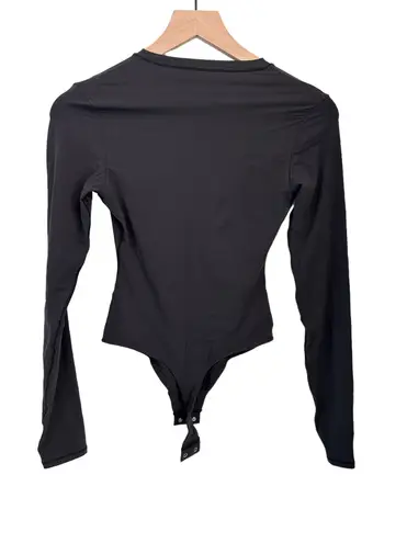 SKIMS LONG SLEEVE CREW NECK BODYSUIT Black Size S New Without Tags