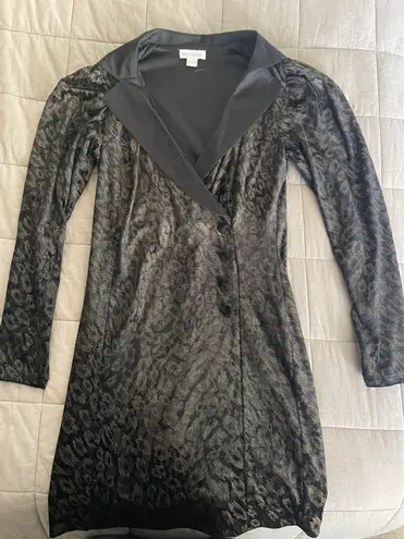 Monsoon Velvet Collared Mini Dress