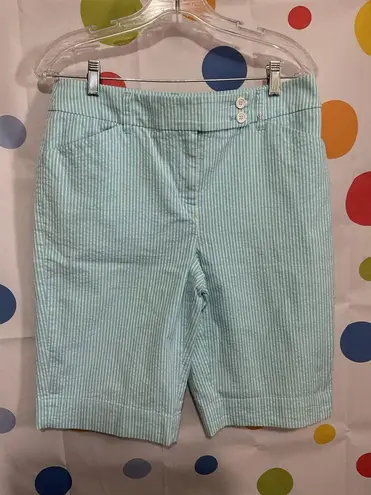 Jones New York NEW  Shorts Size 8 Aqua White