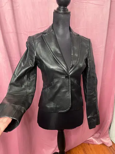 BCBGMAXAZRIA Max Azria Leather Blazer