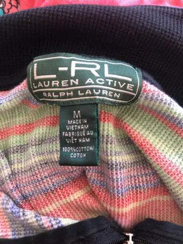 Ralph Lauren L RL Lauren Active  rainbow quarter zip