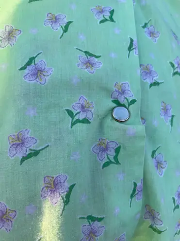 Vintage La ti fashion lingerie cottagecore floral print green gown Size M