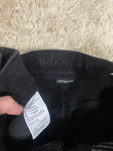 American Eagle Black Next Level Stretch Kick Boot Jeans