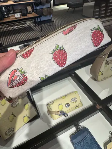 Coach  Pencil Case With Strawberry Print - Image 4